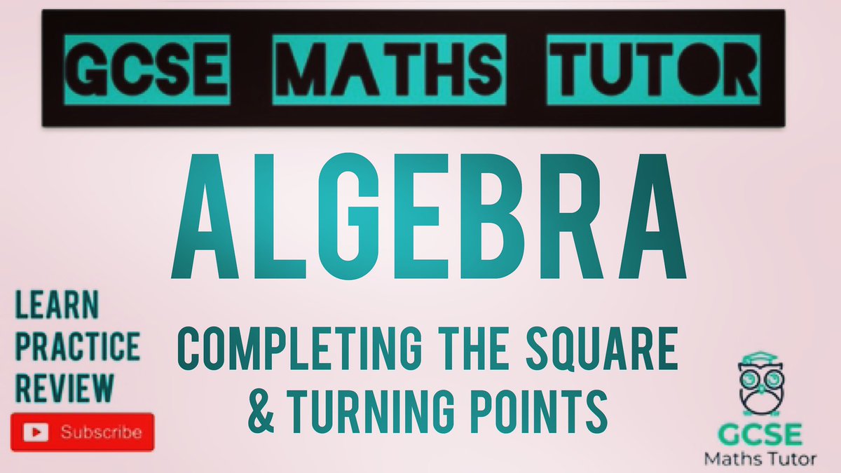 gcsemathstutor's tweet photo. Completing the Square & Turning Points 🔥Live Now🔥 https://t.co/n9fu23vkbJ Please Subscribe 🔔 #gcsemaths #mathstutor #gcsemathsrevision #gcsemathstuition #maths #mathskills #gcses2020 #GCSEmaths2020 #year11 #mathsrevision #mathsmemes #mathstudents #gcse2020 #mathsgcse https://t.co/VPIZHBvfk2