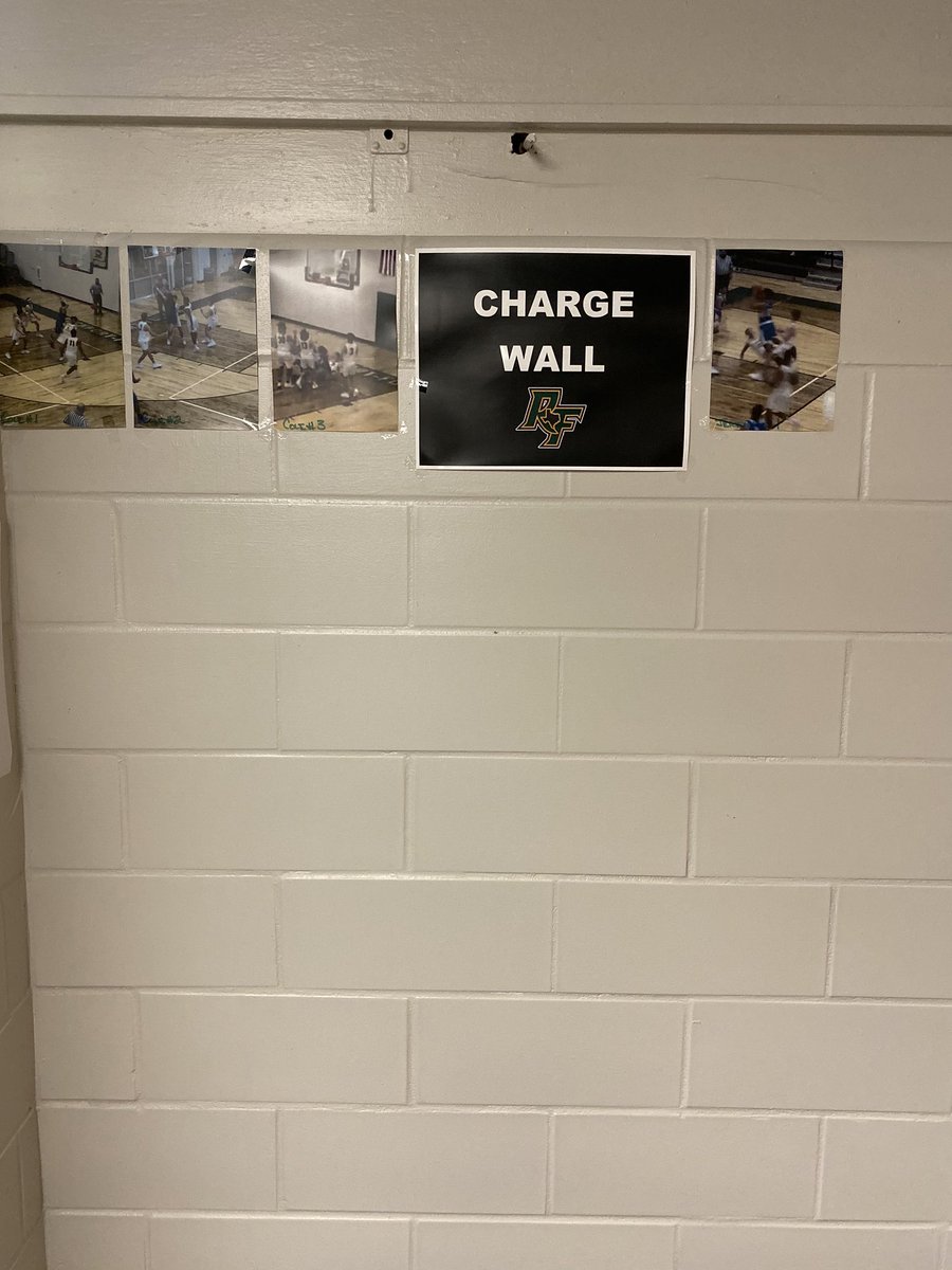 Something new this year. Charge Wall. Take a charge in a game and get a pic taken of it and posted on the wall. Right now <a href="/cole_armstrong2/">Cole Armstrong</a> is leading the team with 3.