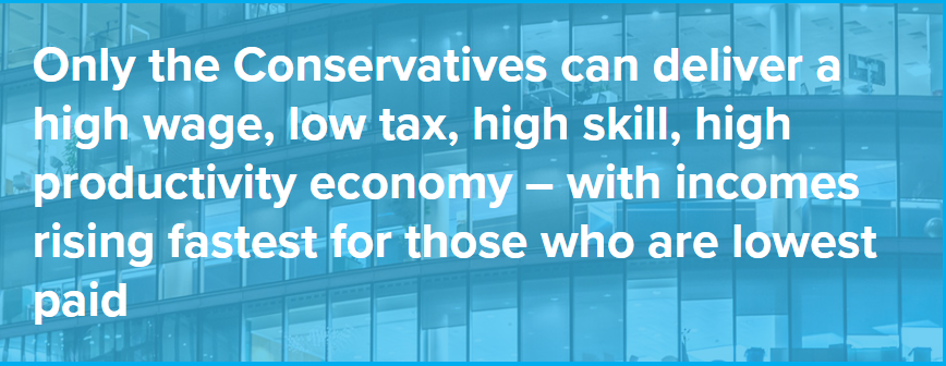 Fiscal responsibility & competenceNot borrowing to fund day-to-day spending, but investing thoughtfully & responsiblyPublic sector net investment will not average more than 3% of GDPDebt will be lower at the end of the parliamentFully-costed manifesto unlike Labour