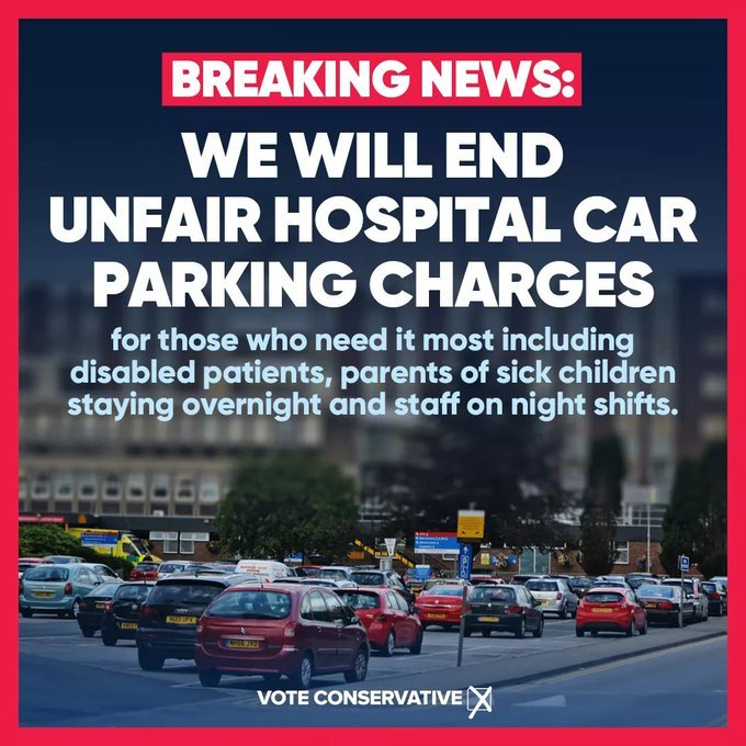 Other  #OneNation  #LiberalConservative policy highlights:Ending hospital car-parking chargesIncreasing funding for dementia research50,000 more nurses in the NHS