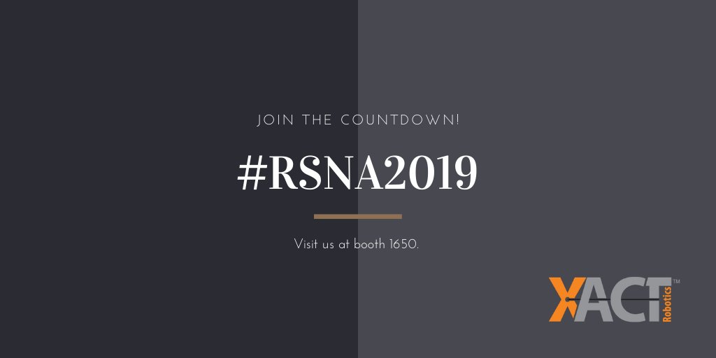 XACTrobotics's tweet image. One week and counting until #RSNA19. Add #XACTRobotics to your show planner here: buff.ly/33Zjs5J #rsna2019