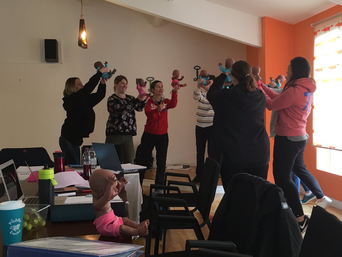 splashtimefun's tweet image. Practising our demonstrations on day 2 of the @PuddletheDuck baby and preschool course. Half way through and all’s going well. A great bunch of teachers #makeadifference #teachertraining #babyswimming