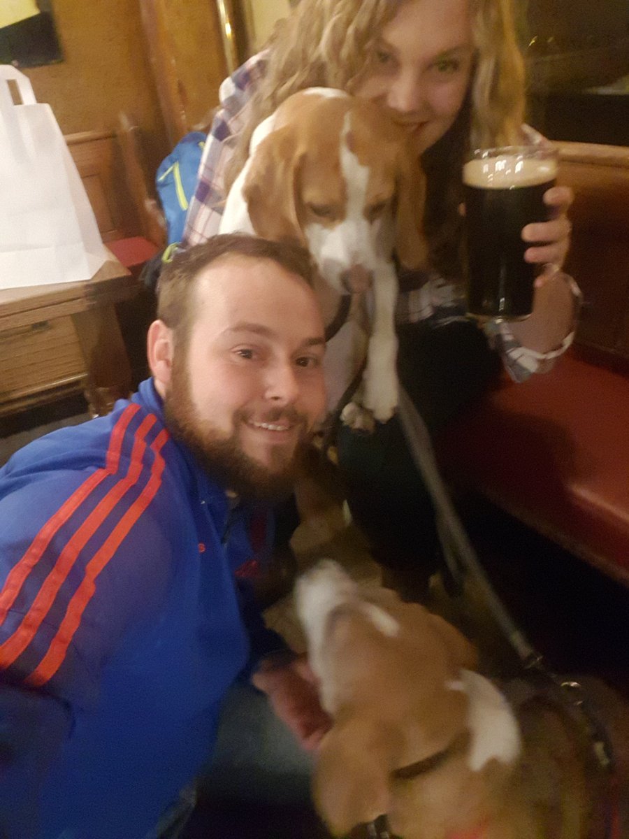 Sloppy picture but we had an amazing day on the #magnificentsevenaletrail
With our  two beautiful beags!!!! Great people, great pubs, great ale trail! <a href="/Roch_Beer_Fest/">The Great Rochd'ale Co'hop'erative Ale Trail 2021</a>