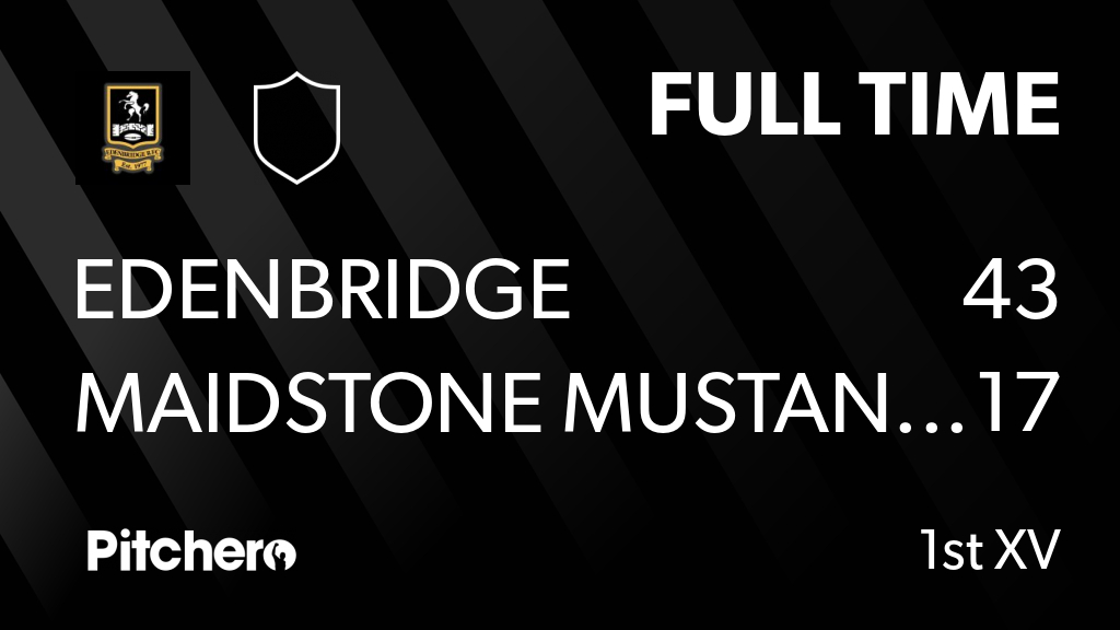 edenbridgerfc's tweet photo. FULL TIME: Edenbridge 43 - 17 Maidstone Mustangs (2nd XV)
#EDEMAI #Pitchero
https://t.co/l1Pl3TrVRN https://t.co/15skYXsqTC