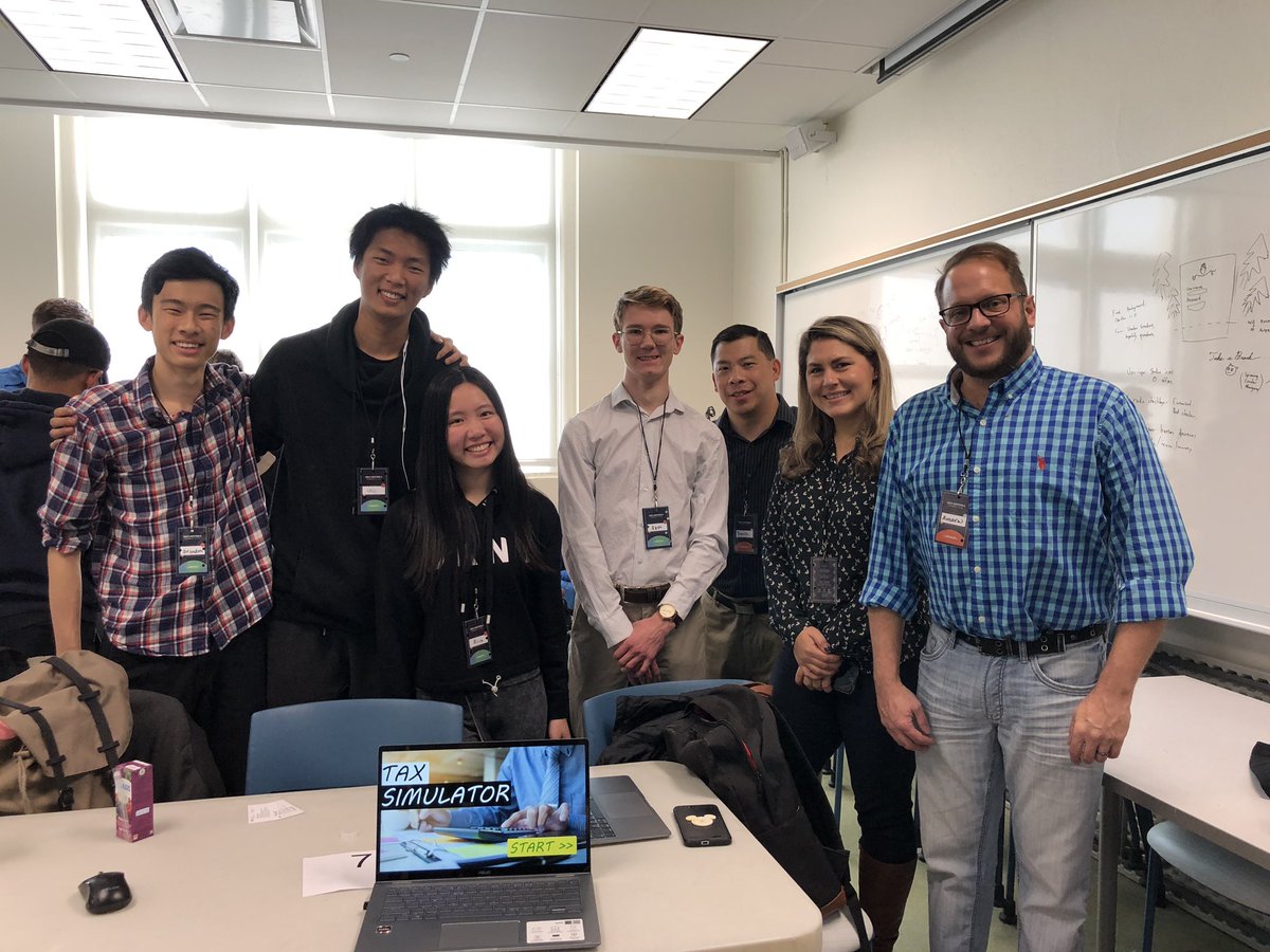 Congratulations to the Tax Simulator 2019 Team for winning “The best Educational Hack to Introduce tax and benefits to our students”.   <a href="/AButikofer/">Aaron Butikofer</a> <a href="/BobWKHamilton/">Bob Hamilton</a> @veronicagrun <a href="/CanRevAgency/">Canada Revenue Agency</a> <a href="/hackwestern/">Hack Western</a>