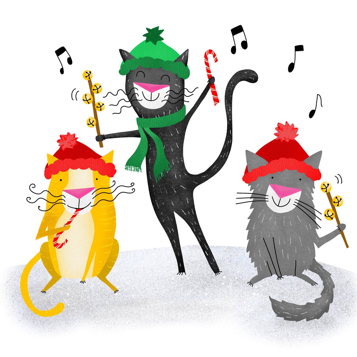 Jingle cats #kidlit #kidlitart #illustration #picturebookart #picturebooks #childrensbookart #scbwiillustrator