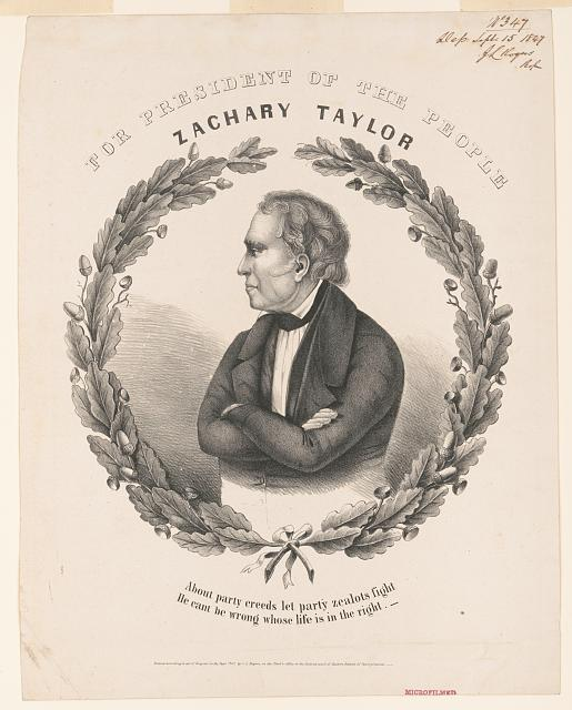 Polk_Project's tweet photo. Happy 235th birthday to Zachary Taylor! One of the lead generals under Polk in the Mexican-American War, he succeeded Polk as president, 1849–50. (He was a Whig, though, so the Democrat Polk wasn't happy about that.) Image: Library of Congress, https://t.co/OOvOZACTIR https://t.co/Bt9zWdRXbv