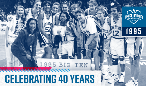 IndSportsCorp's tweet photo. 1995: The first-ever Big Ten Women’s Basketball Tournament is held in Indianapolis. Penn State defeated Ohio State at Hinkle Fieldhouse. #ISC40 https://t.co/GQqv4pzTXR