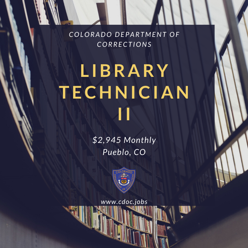 ColoradoDOCJobs's tweet image. cdoc.jobs #LibraryTechnician #Library #Books