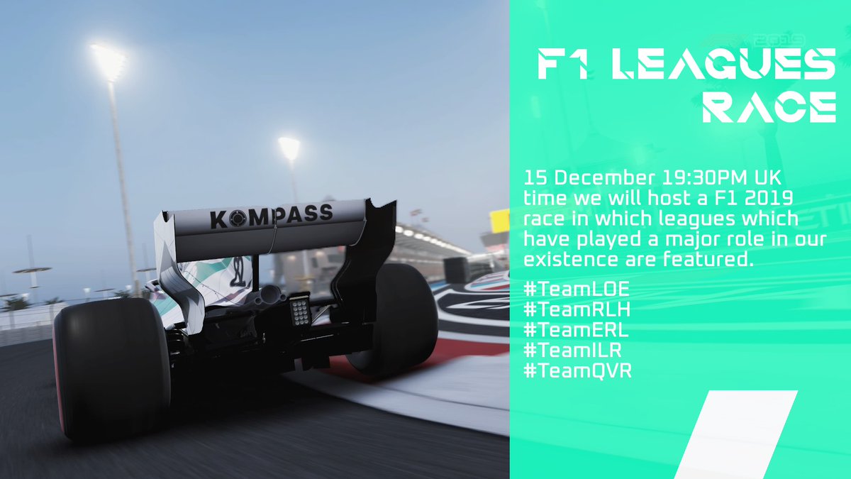 qleenvigor's tweet photo. After the free to enter #GTSport race we celebrate our 1 year anniversary on #F12019 together with teams from @LeagueOfEurope and @RacingLeagueHub plus teams organized by us as #TeamERL and #TeamILR #FightWithVigor https://t.co/5IfQ43VJKy
