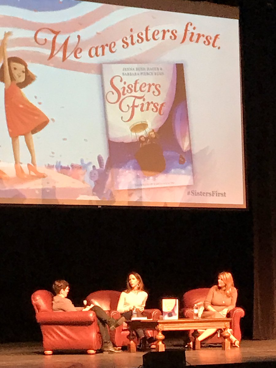 Book talk with <a href="/JennaBushHager/">Jenna Bush Hager</a>. Beautiful story! #sistersfirst <a href="/NEF203/">NEF</a>