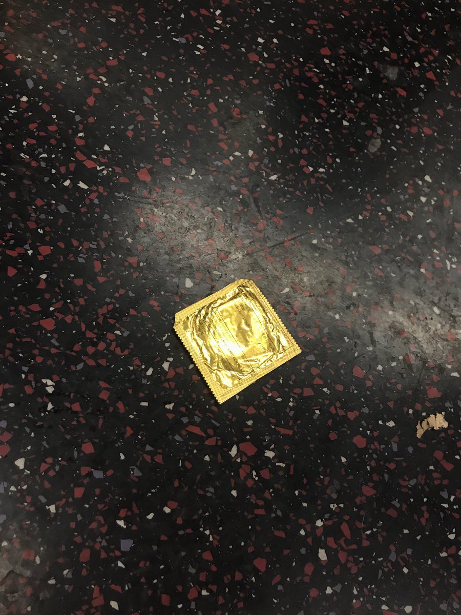 There's an unopened size L condom on the F train if someone wants to snag it before it's gone