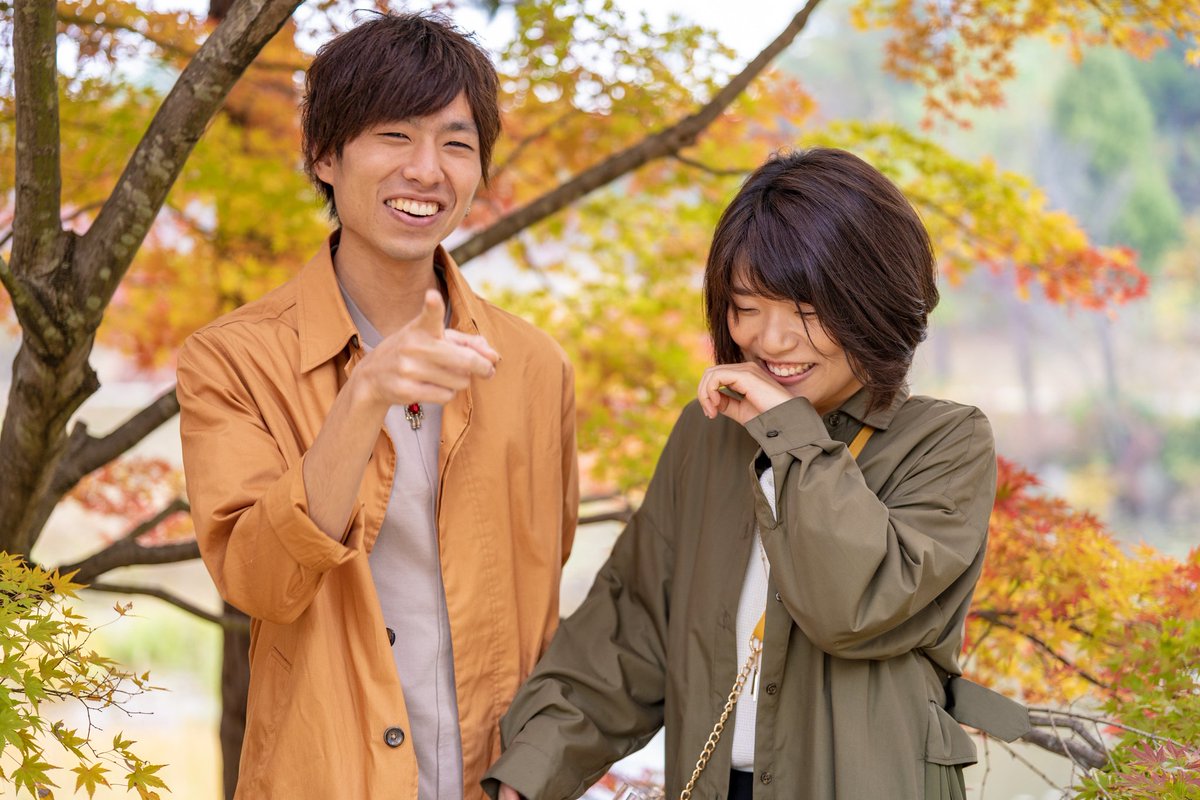 さとし ｱﾙﾃｵ Itと写真in岡山 秋のひーくんカップル 超照れ編 付き合いはじめたばかりの2人の照れ笑い 甘酸っぱい微妙な距離感 ファインダー越しの私の世界 ポートレート 岡山ポートレート