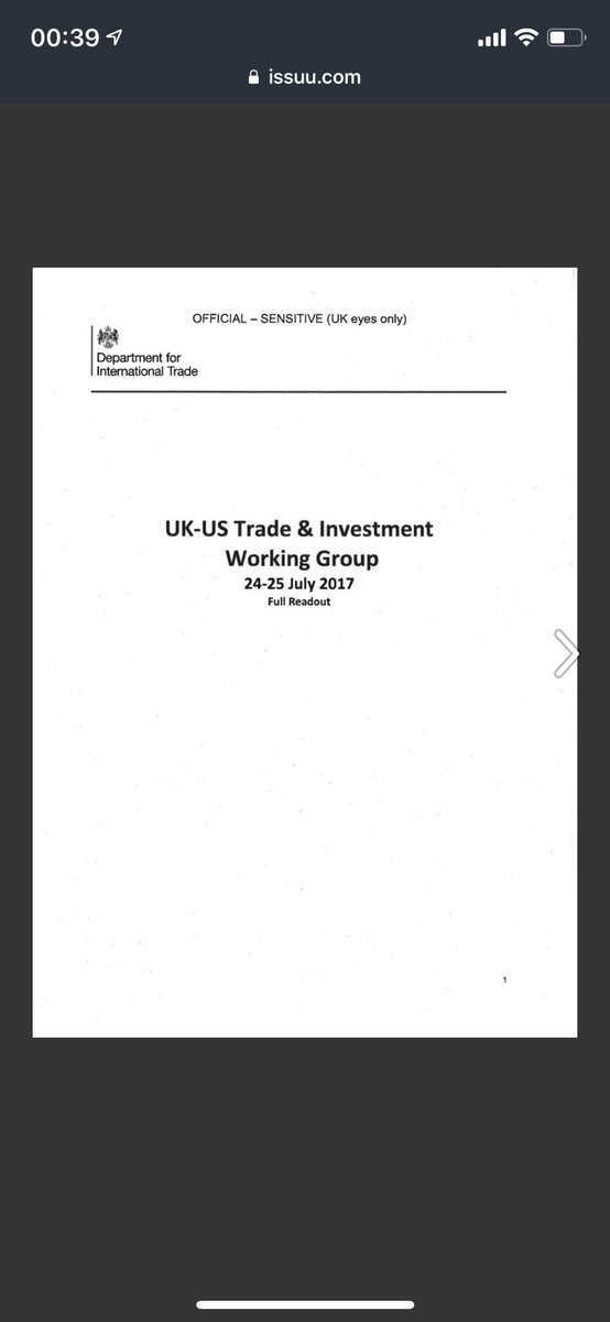 “THE NHS IS NOT FOR SALE” To the contrary: The US trade objectives specify the USA want “full access” to our pharmaceuticals market. Attempts to scrutinise what this will entail or whether this had been agreed we’re met with redacted documents.  https://twitter.com/PMLEGEND/status/1190042381200089089/video/1