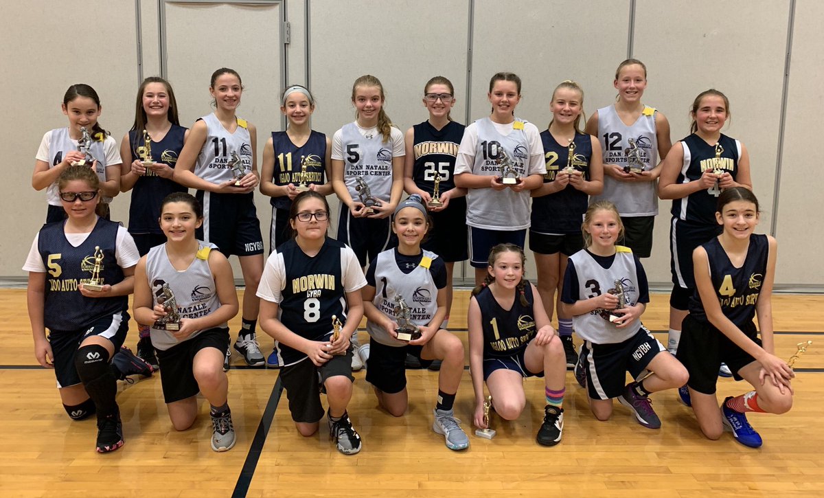 NorwinGYBA's tweet photo. Congratulations to our 5th/6th grade Norwin Girls Youth Basketball Association in-house Champions Team Moffatt. 🏆 Also congrats to Team Gaebel for 2nd place. ⛹️‍♀️ #ourfutureisbright #NorwinPride https://t.co/G1ugiX1WuS