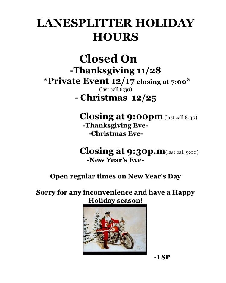 Check out our holiday hours