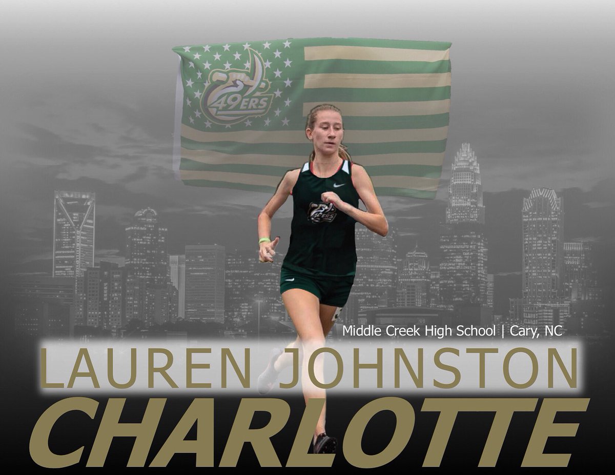 LJohnstonn's tweet photo. I am super excited to announce I have committed to run track and cross country at UNC Charlotte! This wouldn’t have been possible without my coaches, friends and family - huge thanks to everyone who has supported me. GO NINERS!💚💛⛏ @CharlotteTFXC @NCRunners https://t.co/1SSR7AKqFG