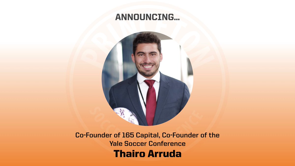 PUSC2019's tweet photo. Co-Founder of the @YaleSoccerConf and Co-Founder of 165 Capital, Thairo Arruda (@thairoarruda) will be joining us on December 8th to deliver a presentation entitled "Football Fund: Profitability in Clubs"! Welcome to Princeton, Thairo!
Less than two weeks to go!
#PSC2019 https://t.co/iX9klqWLrc