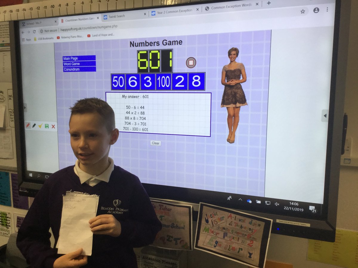 BeaconAcad's tweet photo. Y4 love their #Countdown #MathsBlast to apply their calculation methods. One pupil has challenged his parents to do this at home too! #homelearning #Maths #numbers https://t.co/U5PgUDmcoZ
