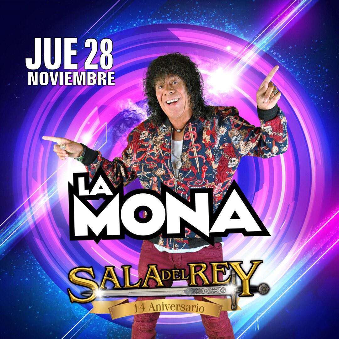 saladelrey's tweet photo. ✏️AGENDALO 👇
🎤LA MONA 📅Jueves 28/11📍Sala del Rey
🎟 Sorteamos 2 entradas dobles ¿Participás?
✨Déjanos tus datos, etiquetá a dos amigos y dale RT
(Si no seguís a @saladelrey no podremos contactarte por tu premio) https://t.co/ZeCYjQ3DUW