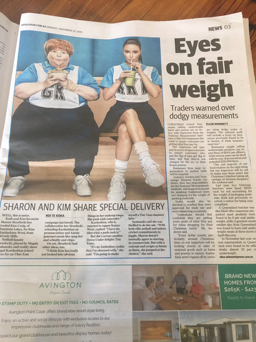 SocialNetball's tweet image. Netball makes BOTH front page and page 3 coverage in newspapers DownUnder today!!! Noice!!