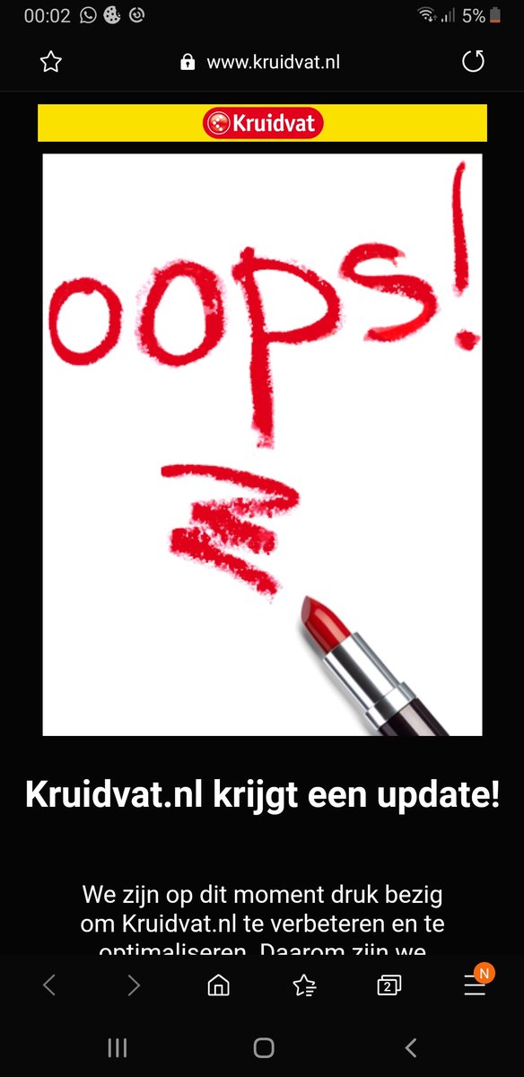 Ja ja Black Friday week begint en dan ben je niet bereikbaar #kruidvat <a href="/Kruidvat/">Kruidvat</a>