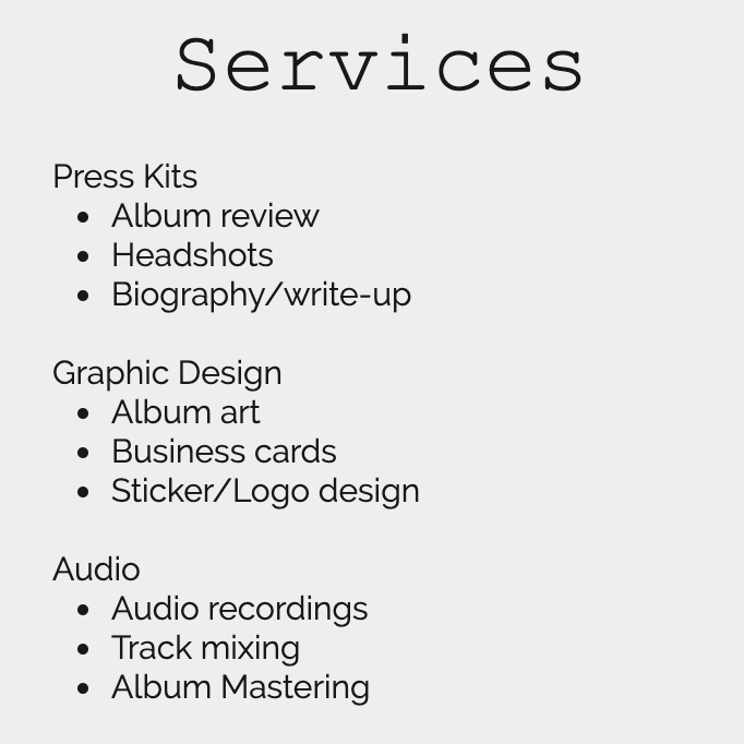 megascritch's tweet photo. Are you in a band looking for representation? Consider working with us! Check out our full services list on our website, or send us a message. #supportlocal https://t.co/mQMJpqKh9R