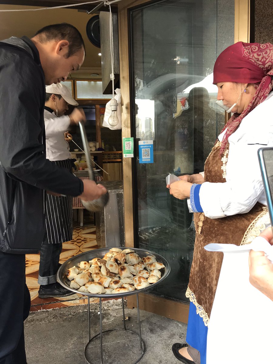 [Time for another break....] *off to look for the Uighur dumplings we took on this hike around ‘Heavenly Lake’ outside Urumqi.  #iphc23