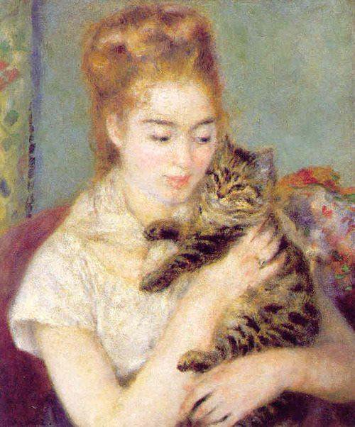 Renoir, Woman with Cat, 1875