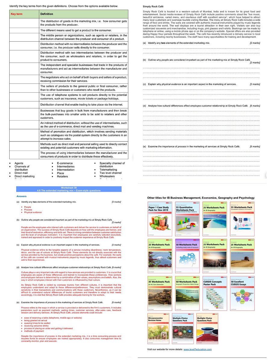 We are pleased to announce the launch of our latest resource for #IBBusinessManagement - 50 Worksheets Pack &amp; Answers, by Dr Rima Puri 
Please visit the #L7E website for details and sample pages level7education.com
Worksheets Packs for Units 1, 2, 3 and 5 are on their way too