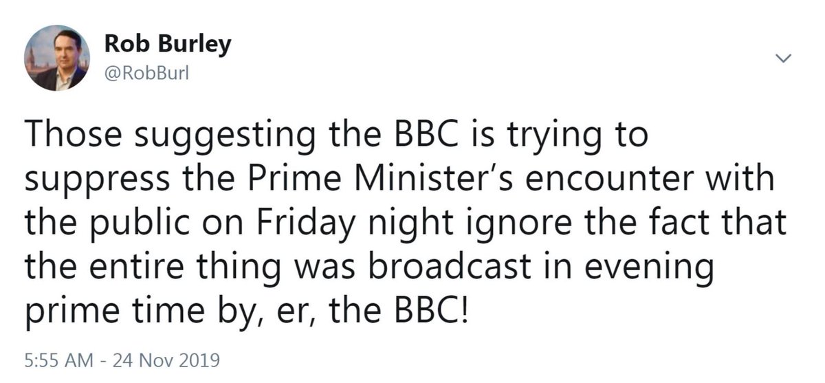 9/This is the chilling response from Johnson's Goebbels,  @RobBurl who is laughing at us.cc @SkyNews  @itvnews  @theage @rburgessbbc  @RobbieGibb  @EvanHD  @BorisJohnson  @WienerZeitung  @CNN  @rtenews  @ABC  @NBCNews  @CNBC  @Ofcom  @ElectoralCommUK #ReleaseTheRussianReport