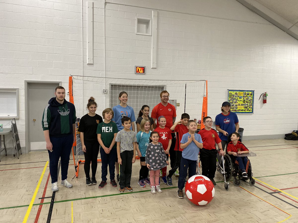 SoccerWeyburn's tweet photo. Another great All Abilities session today. We had some buddies from the U9 Devils Academy join us for some fun and games!! It was a blast!
#thisisWSA #allabilities https://t.co/I0jXWab9Gg