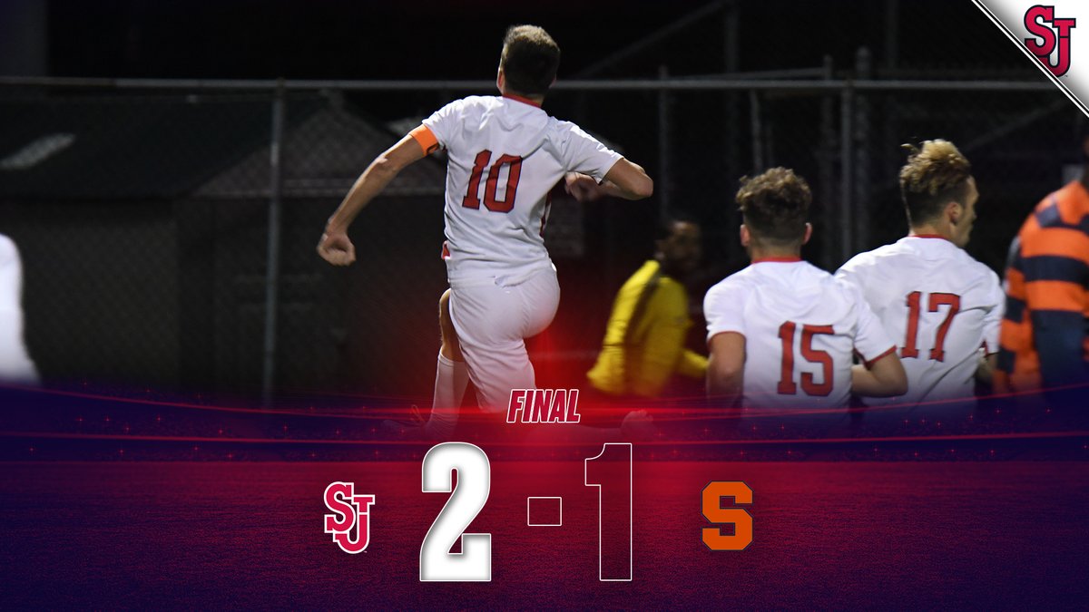 ON TO THE THIRD ROUND! #SJUMSOC takes down Syracuse and the Johnnies are one of 16 teams left standing.