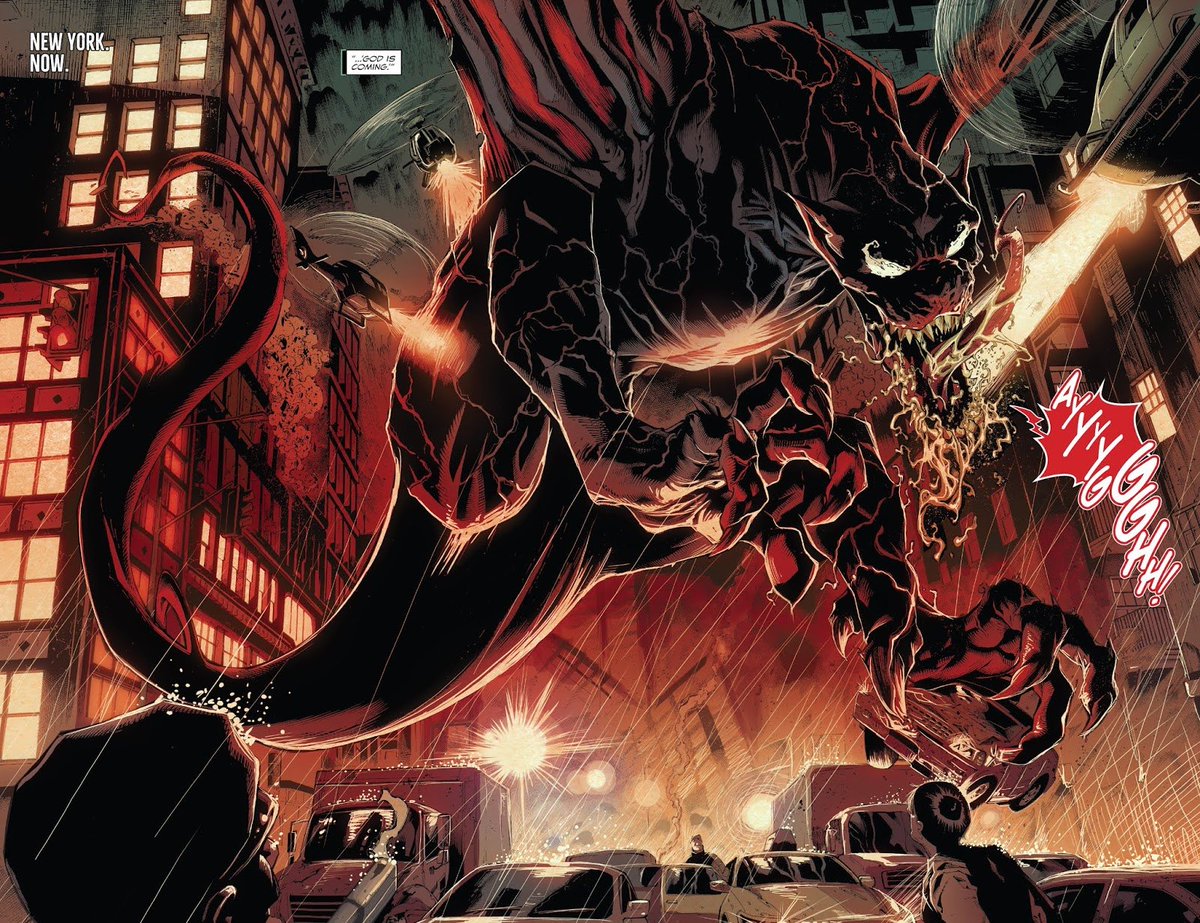 The saga of Knull begins in Venom Vol. 4 #1. As a primordial Symbiote awakens, Venom is recruited by ex-SHIELD agent Rex Strickland; tasked with stopping this new threat Venom eventually comes face to face with Knull, god of the Symbiotes.