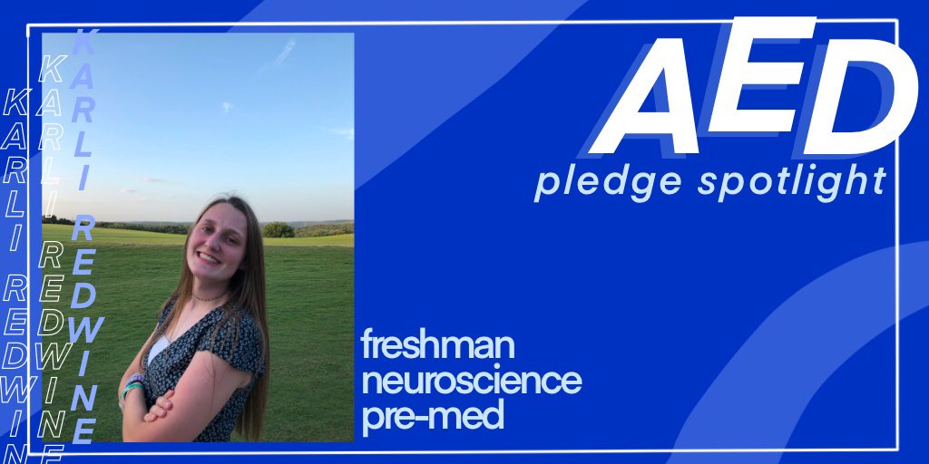Texas_AED's tweet photo. Last pledge spotlight of the semester goes to Karli Redwine! https://t.co/py0kg20tUa