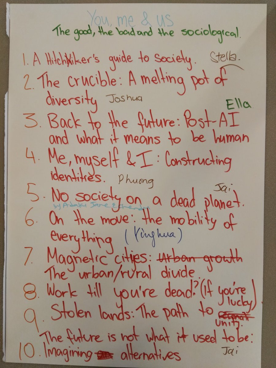Any takers for our new intro to sociology course? #TASAPGDay2019
