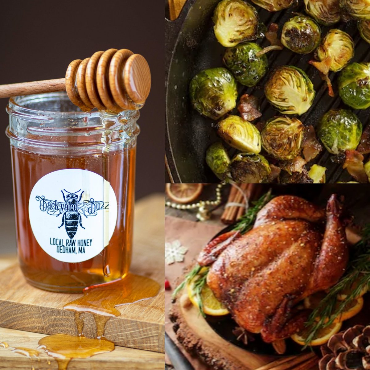BackyardBuzzCo's tweet image. We get asked frequently "what do you use honey on" or "im not a big honey eater"
 With Thanksgiving just around the corner try drizzling honey on your veggies or turkey before placing in the oven. The honey will help create that delicious caramelized glaze. 
#localrawhoney