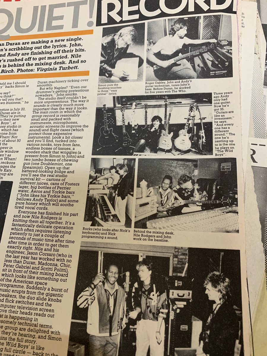 Kateluvsff's tweet photo. @nilerodgers with @duranduran in the studio. I’m finding a lot of gems tonite! https://t.co/Ldxfkhtx1M