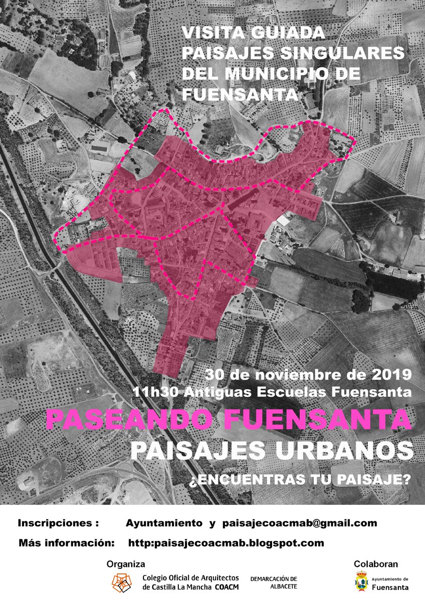 PASEANDO FUENSANTA. PAISAJES URBANOS
Y llega nuestra última ruta, el próximo sábado 30 de noviembre. Un recorrido por los "paisajes urbanos" de Fuensanta, en orden cronológico, desde sus orígenes hasta la actualidad. paisajecoacmab.blogspot.com/index.html