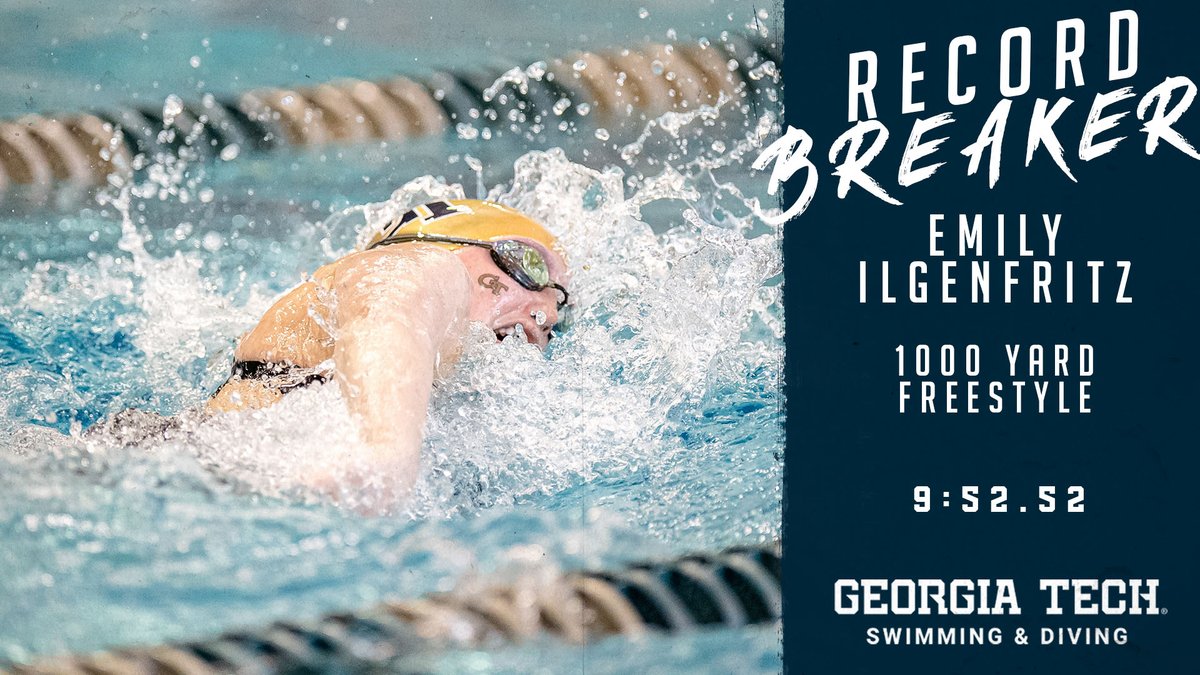 GTSwimDive's tweet photo. π¨ SCHOOL RECORD π¨
Emily Ilgenfritz set a new school record in the first 1000 yards of her 1650 free!!!
#GTInvite https://t.co/vNm6im0v0j