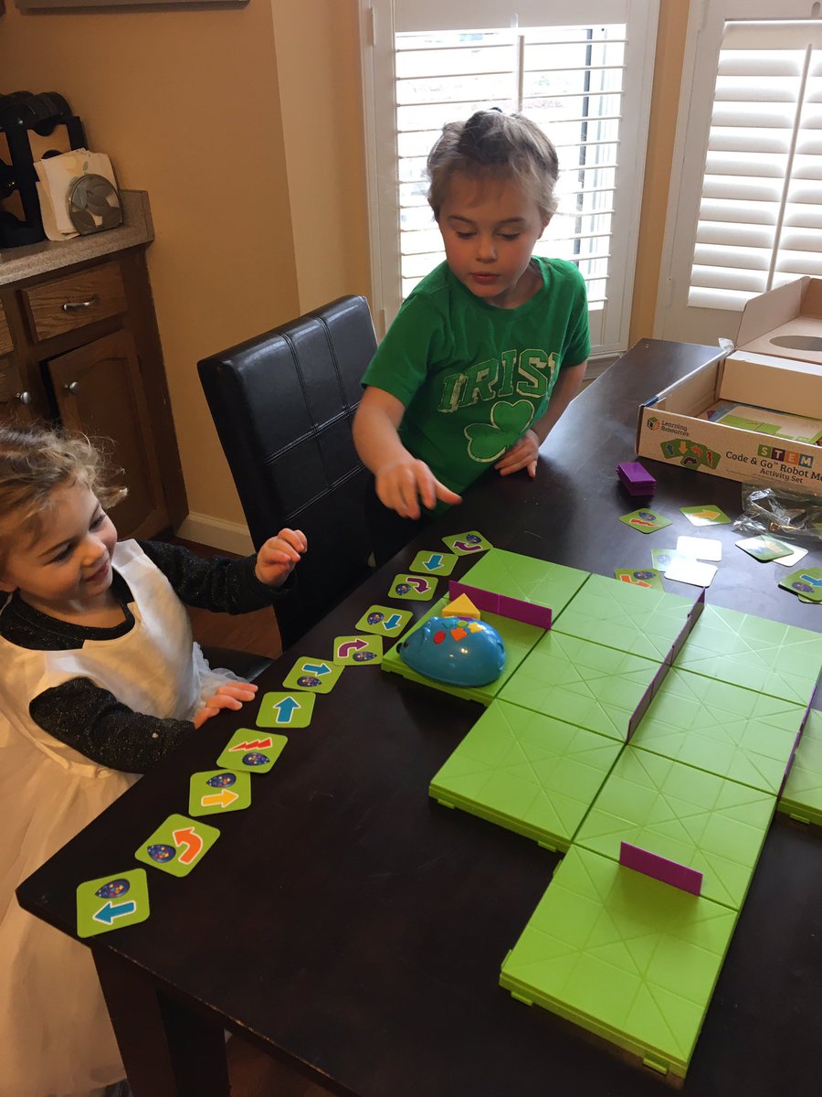 MrsMackeysClass's tweet image. B asked if I could bring my coding mouse home to teach her how to use “mousy!” So I began teaching my 4 1/2 year old to code this weekend! #handsoncoding #watchoutkindergarten