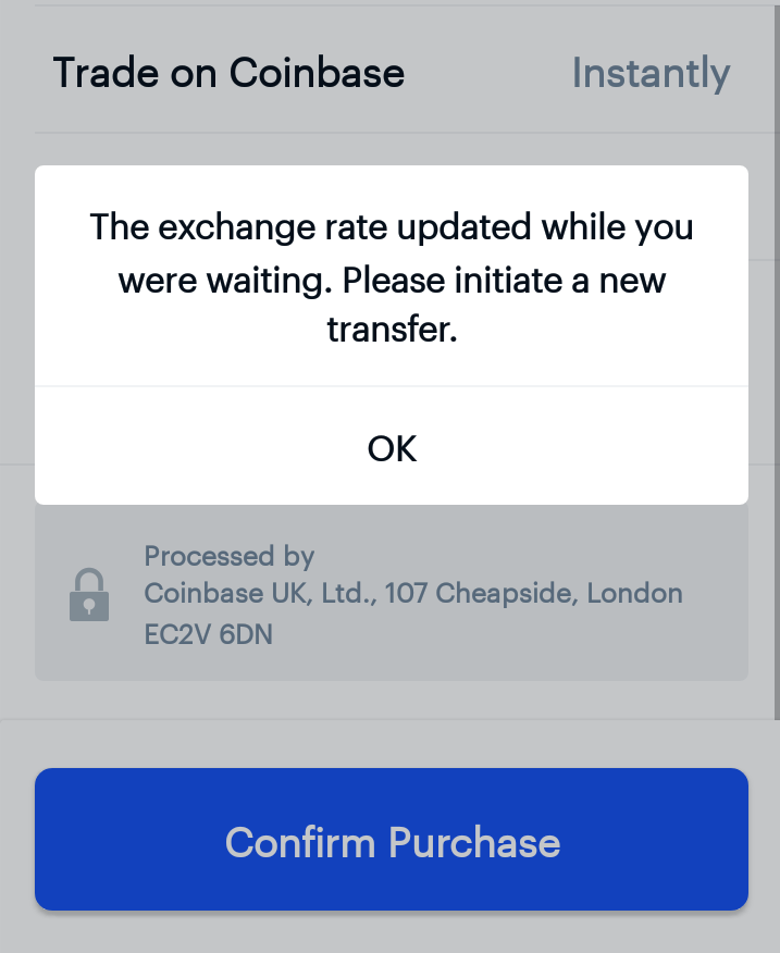 CXrp01's tweet photo. I tried to make a XRP purchase on Coinbase today and got this message.  Did this happen to anyone else? https://t.co/5JxcD9NcK2
