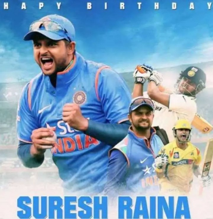 Advance Happy birthday China Thala suresh Raina 