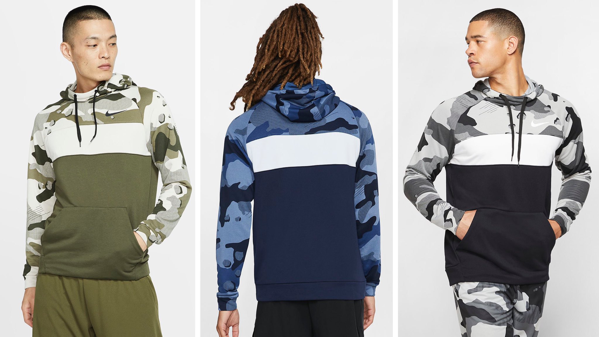 Nike dry men's camo shop training hoodie