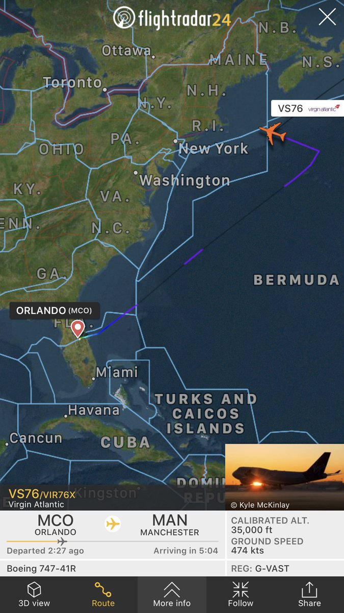TomPodolec's tweet photo. 🔀 DIVERSION MEDICAL
Virgin Atlantic #VS76
Orlando to Manchester
Diverting to Boston
Person in need of medical attention
https://t.co/NOAy0aARYQ https://t.co/KjF0uKNK5v