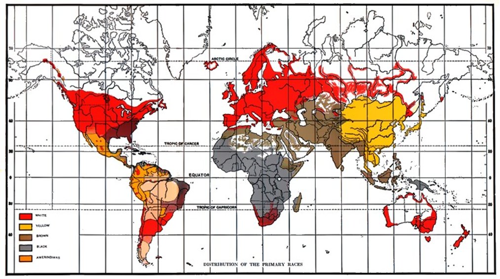 Yep, that included showing them this map by Lothrop Stoddard