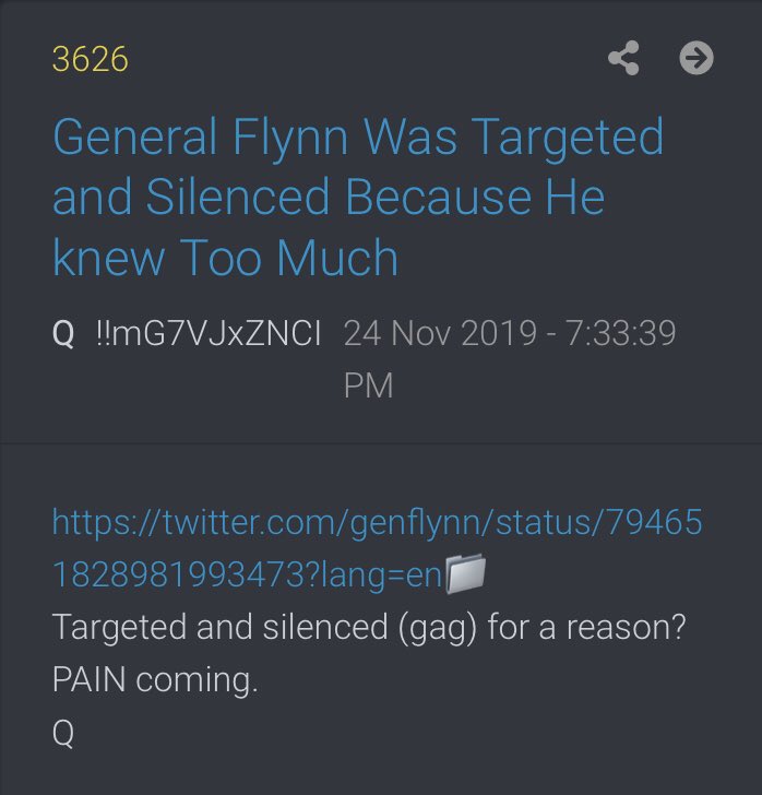 I never noticed the [Y]’s In General Flynn’s tweet!!Never[y]Hillary [Y]Is the stage set for a drop of HRC +++ + +++++(raw vid 5:5). EX-rvid5774.We have it all.Re_read re: stage.Stage_5:5[y] #WeinerLaptop  @GenFlynn  @realDonaldTrump  https://twitter.com/GenFlynn/status/794651828981993473