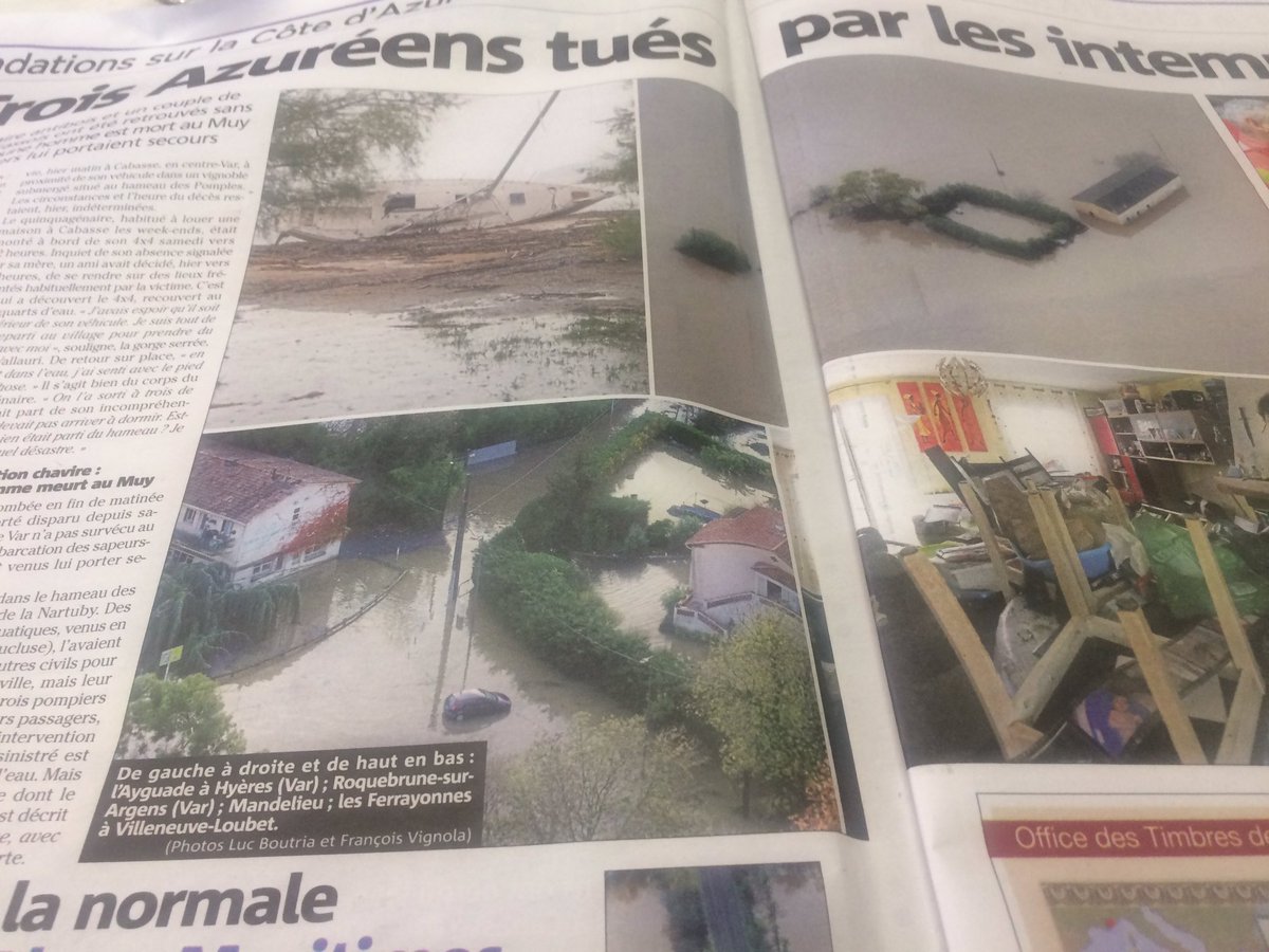 Bravo nice Matin 18 pages sur les intempéries #nice matin