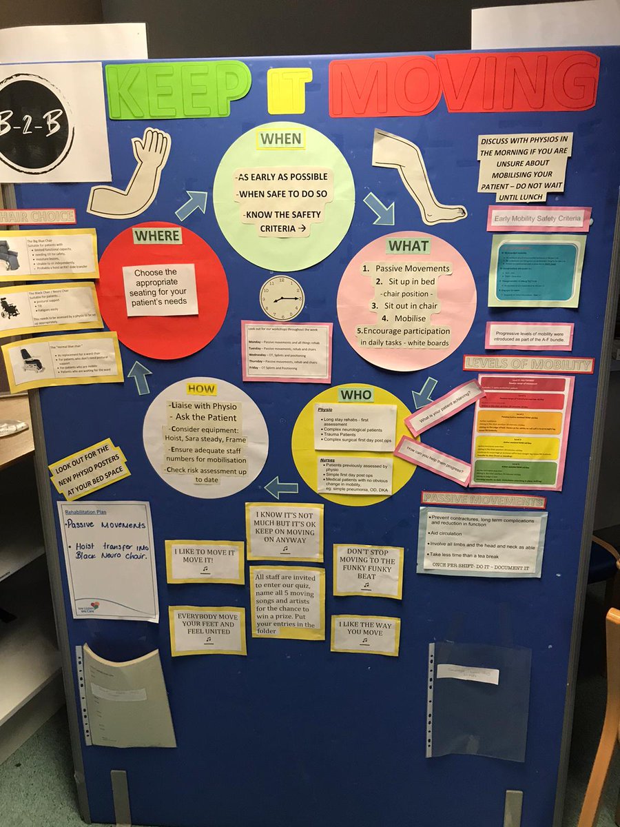 Hayley_Knowles_'s tweet photo. Back-2-Basics Week Four - Keep it Moving!! Working closely with our physio team to see how we can safely get our patients moving - from passive movements 🦵  to chair workshops 💺 - it's going to be an active week across @NUHCriticalCare @Bec_storer #B2B2019 #wiggleit https://t.co/P7vNOrKOPp