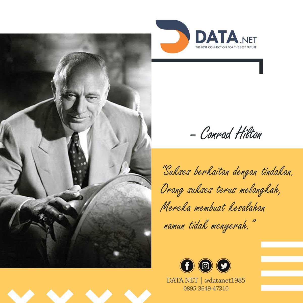 datanet1985's tweet image. “Sukses berkaitan dengan tindakan. Orang sukses terus melangkah. Mereka membuat kesalahan namun tidak menyerah.” – Conrad Hilton

. jangan lupa view tulisan opini di halaman Data Net yah.. 
link =&amp;gt; daruttaqwa.net/2019/11/25/men…
#datanet
#datanethome
#datanethotspot
#datanetkece
